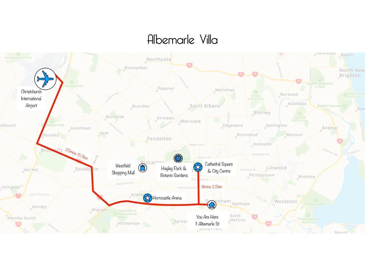 Albemarle Villa - Christchurch Holiday Homes Luaran gambar